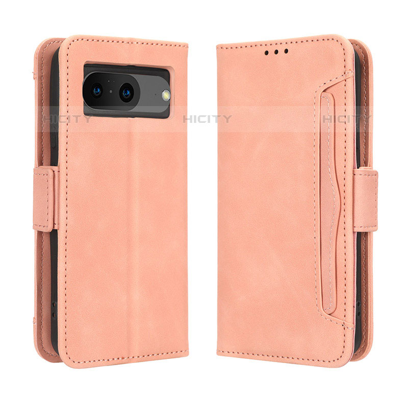 Custodia Portafoglio In Pelle Cover con Supporto BY3 per Google Pixel 8 5G Rosa