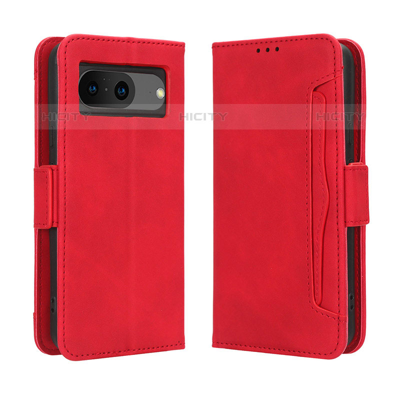 Custodia Portafoglio In Pelle Cover con Supporto BY3 per Google Pixel 8 5G Rosso