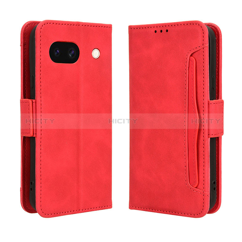 Custodia Portafoglio In Pelle Cover con Supporto BY3 per Google Pixel 8a 5G Rosso