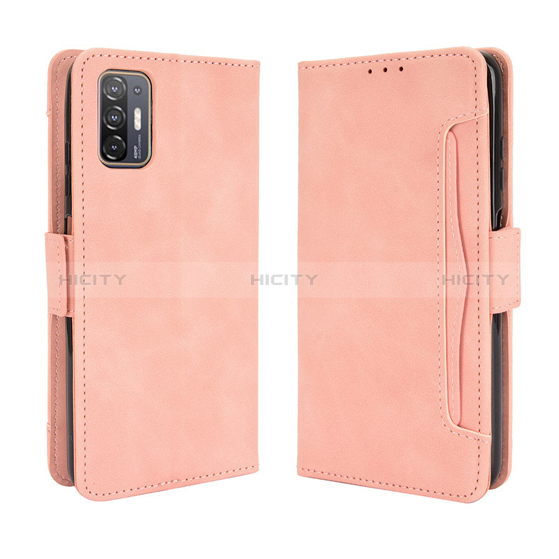 Custodia Portafoglio In Pelle Cover con Supporto BY3 per HTC Desire 21 Pro 5G Rosa