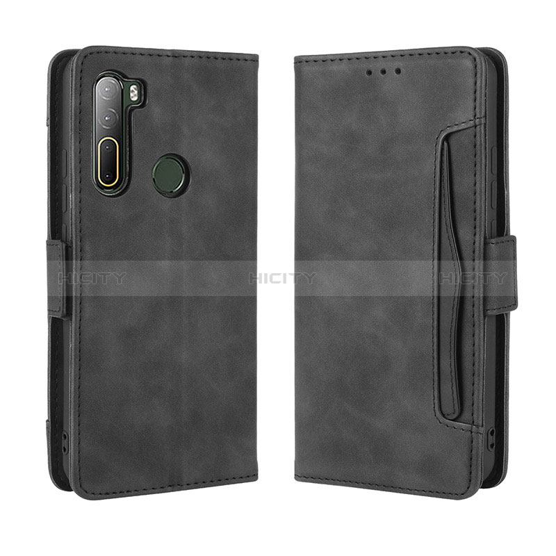 Custodia Portafoglio In Pelle Cover con Supporto BY3 per HTC U20 5G Nero