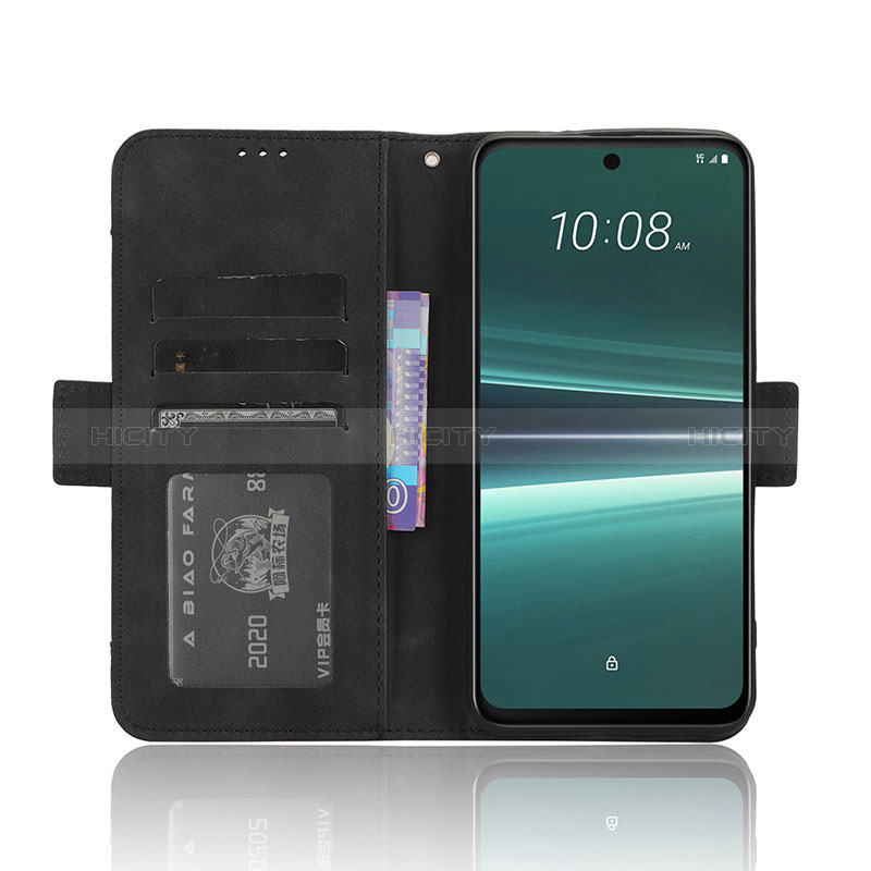 Custodia Portafoglio In Pelle Cover con Supporto BY3 per HTC U23 5G