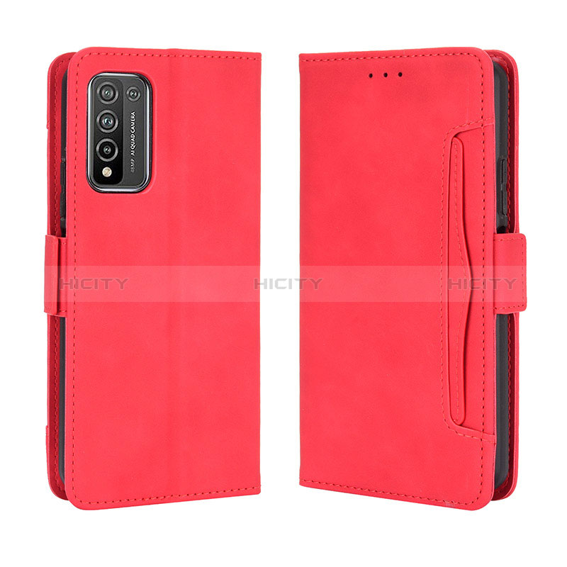 Custodia Portafoglio In Pelle Cover con Supporto BY3 per Huawei Honor 10X Lite Rosso