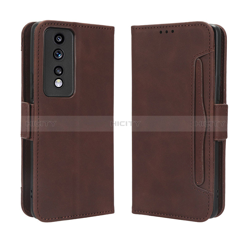 Custodia Portafoglio In Pelle Cover con Supporto BY3 per Huawei Honor 80 GT 5G Marrone