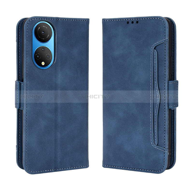 Custodia Portafoglio In Pelle Cover con Supporto BY3 per Huawei Honor X7 Blu