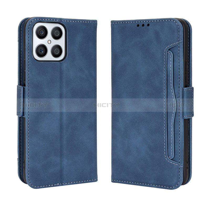 Custodia Portafoglio In Pelle Cover con Supporto BY3 per Huawei Honor X8 4G Blu