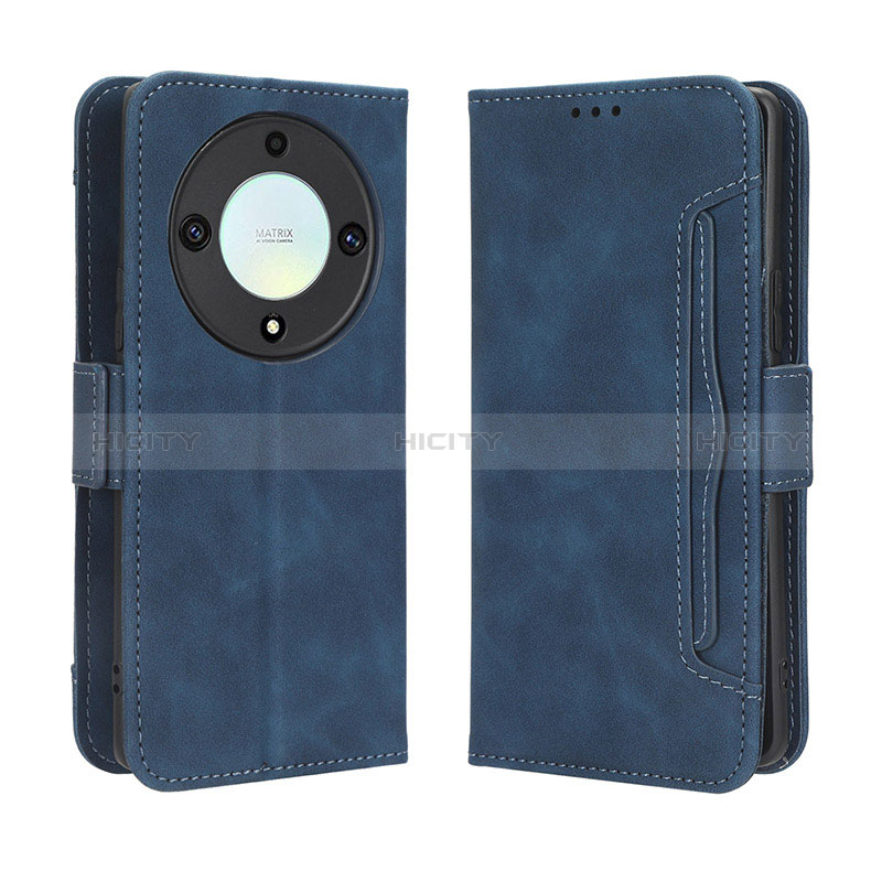 Custodia Portafoglio In Pelle Cover con Supporto BY3 per Huawei Honor X9a 5G Blu