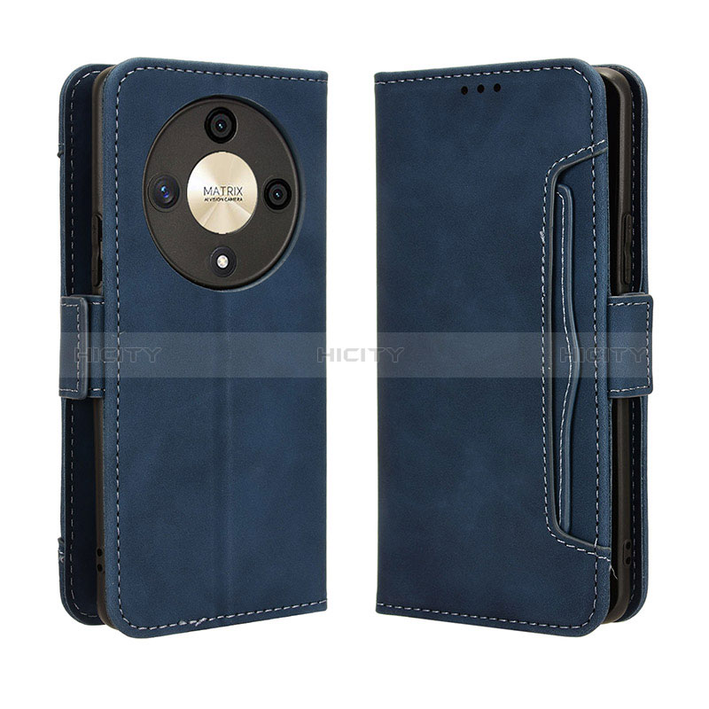 Custodia Portafoglio In Pelle Cover con Supporto BY3 per Huawei Honor X9b 5G Blu