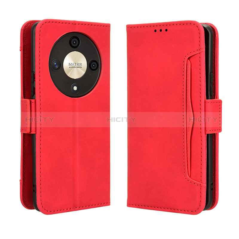 Custodia Portafoglio In Pelle Cover con Supporto BY3 per Huawei Honor X9b 5G Rosso