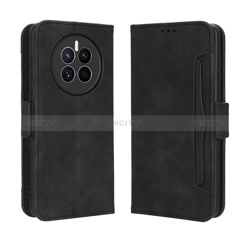 Custodia Portafoglio In Pelle Cover con Supporto BY3 per Huawei Mate 50 Nero