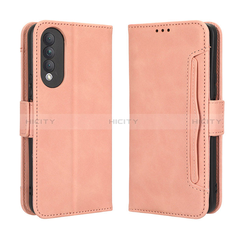 Custodia Portafoglio In Pelle Cover con Supporto BY3 per Huawei Nova 10z Rosa