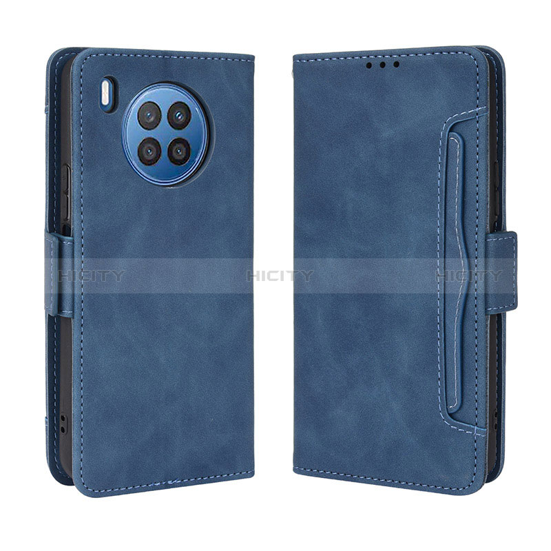 Custodia Portafoglio In Pelle Cover con Supporto BY3 per Huawei Nova 8i Blu