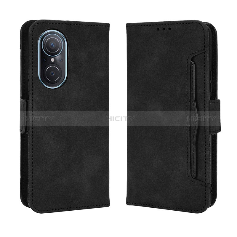 Custodia Portafoglio In Pelle Cover con Supporto BY3 per Huawei Nova 9 SE Nero