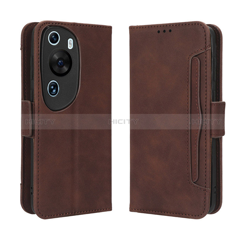 Custodia Portafoglio In Pelle Cover con Supporto BY3 per Huawei P60 Art