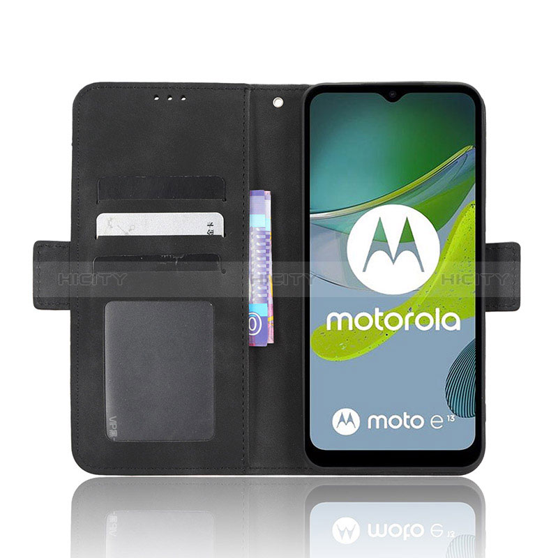 Custodia Portafoglio In Pelle Cover con Supporto BY3 per Motorola Moto E13