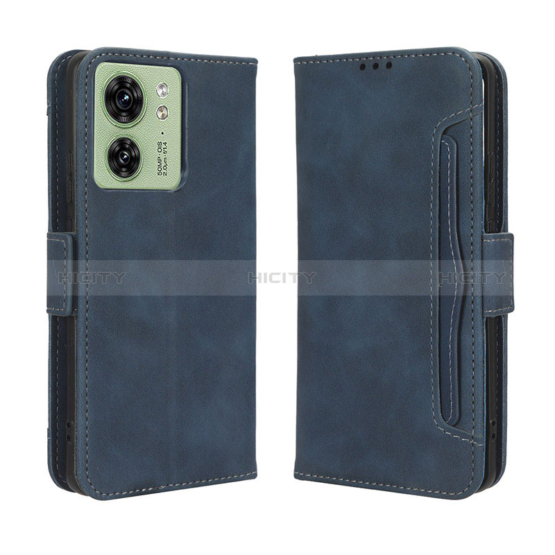 Custodia Portafoglio In Pelle Cover con Supporto BY3 per Motorola Moto Edge (2023) 5G Blu