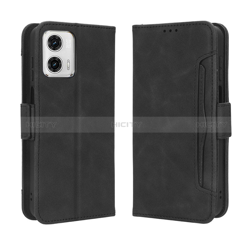 Custodia Portafoglio In Pelle Cover con Supporto BY3 per Motorola Moto G 5G (2023) Nero