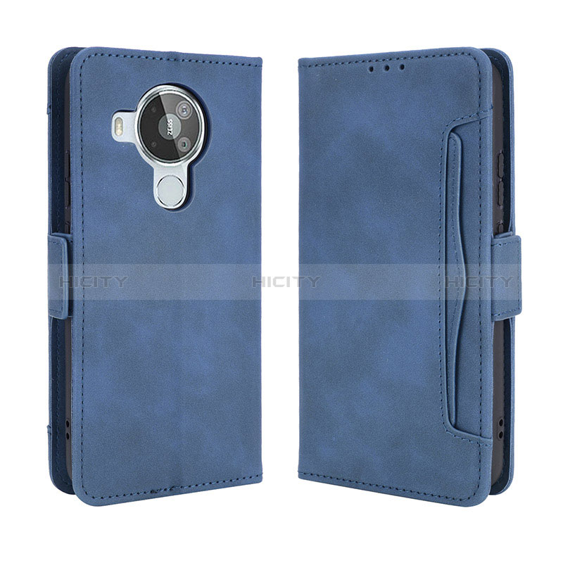 Custodia Portafoglio In Pelle Cover con Supporto BY3 per Nokia 7.3 Blu