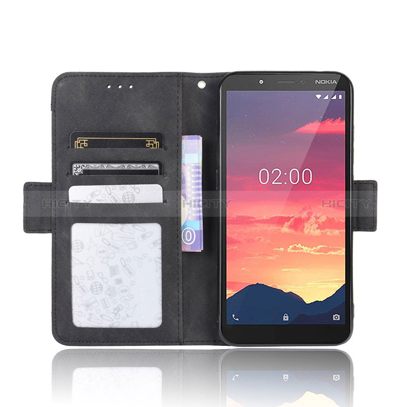 Custodia Portafoglio In Pelle Cover con Supporto BY3 per Nokia C2