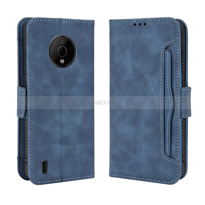 Custodia Portafoglio In Pelle Cover con Supporto BY3 per Nokia C200 Blu