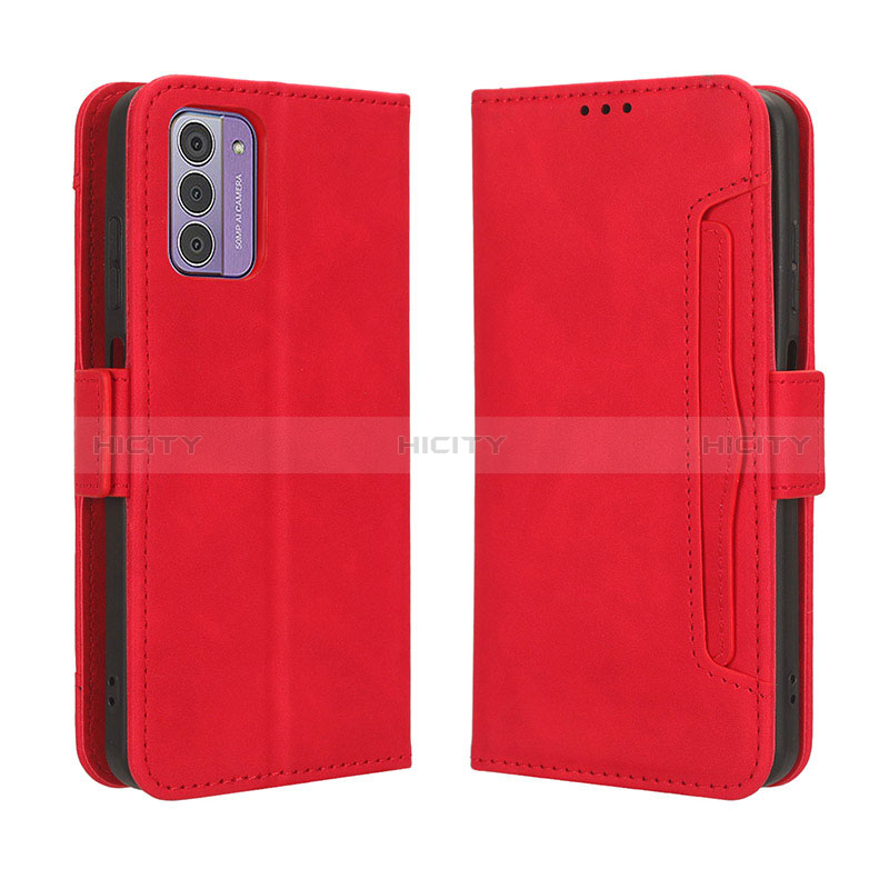 Custodia Portafoglio In Pelle Cover con Supporto BY3 per Nokia C300 Rosso