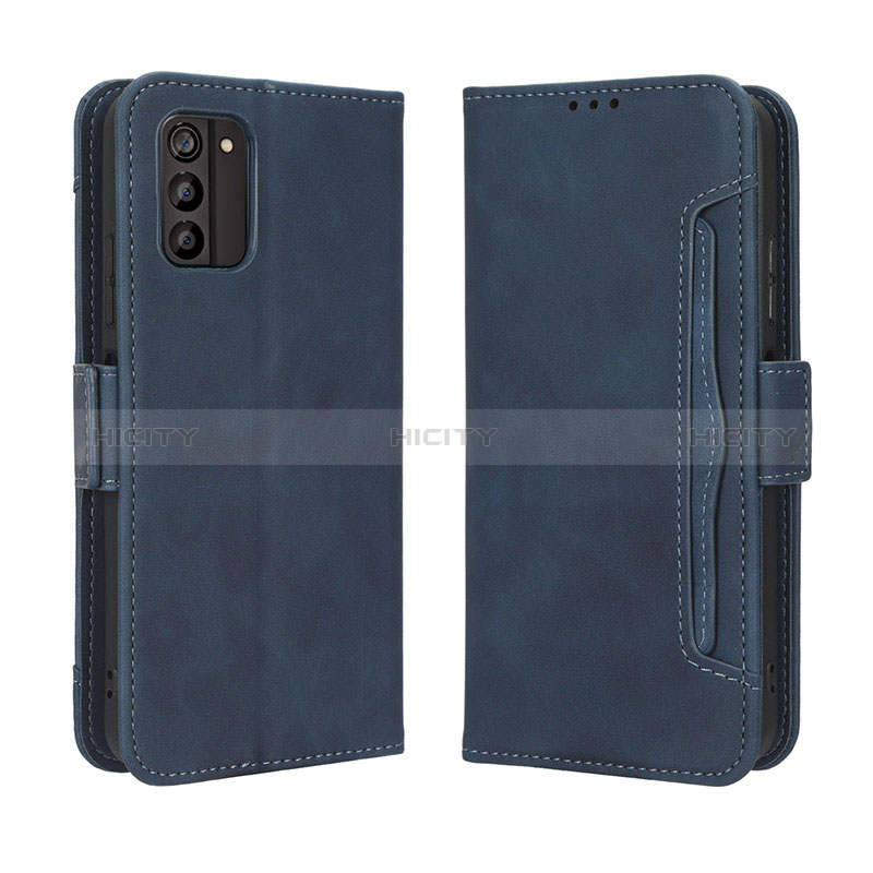 Custodia Portafoglio In Pelle Cover con Supporto BY3 per Nokia G100 Blu