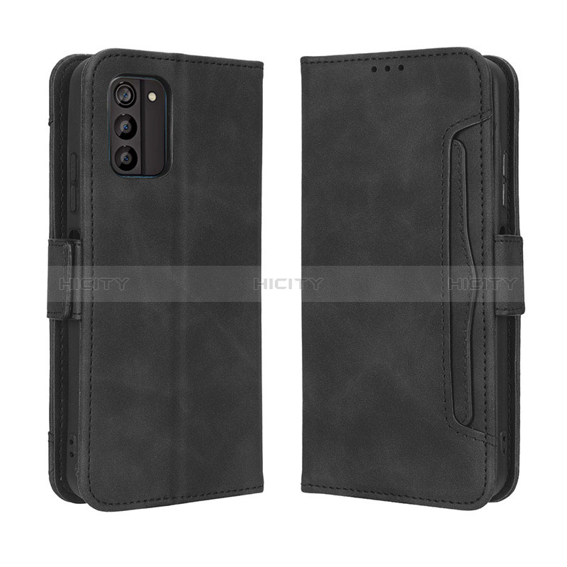 Custodia Portafoglio In Pelle Cover con Supporto BY3 per Nokia G100 Nero