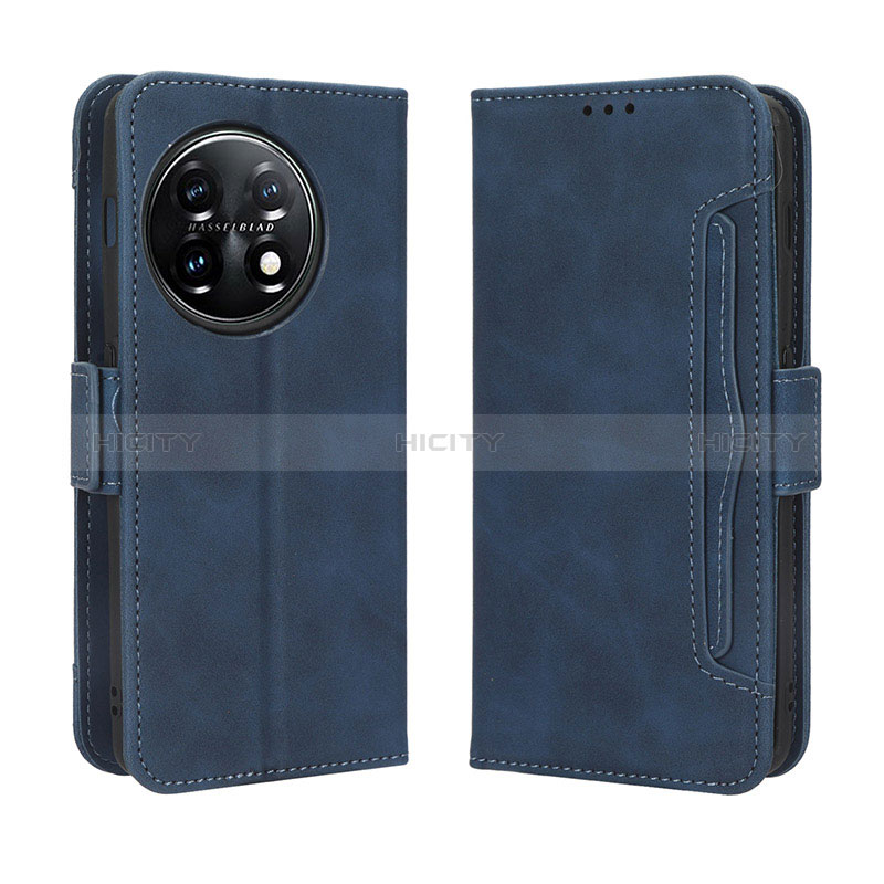 Custodia Portafoglio In Pelle Cover con Supporto BY3 per OnePlus 11R 5G Blu