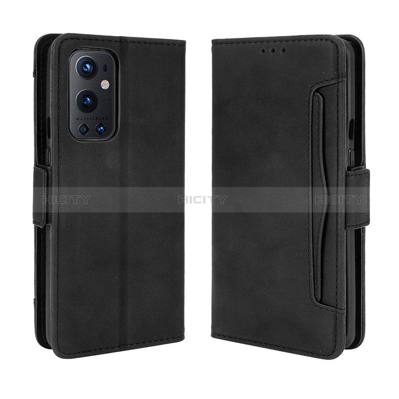 Custodia Portafoglio In Pelle Cover con Supporto BY3 per OnePlus 9 Pro 5G Nero