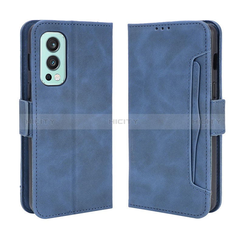 Custodia Portafoglio In Pelle Cover con Supporto BY3 per OnePlus Nord 2 5G Blu