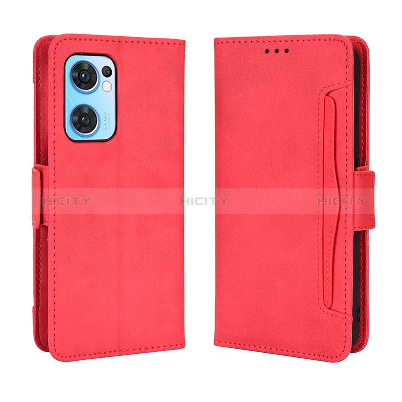 Custodia Portafoglio In Pelle Cover con Supporto BY3 per OnePlus Nord CE 2 5G Rosso