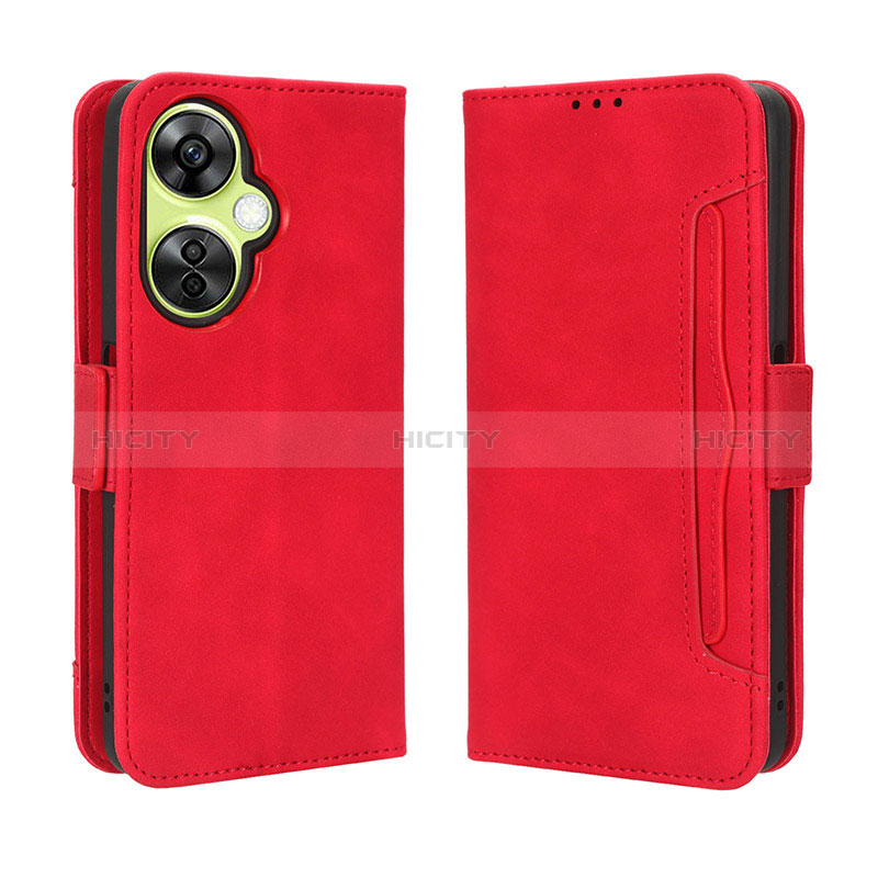 Custodia Portafoglio In Pelle Cover con Supporto BY3 per OnePlus Nord CE 3 Lite 5G Rosso