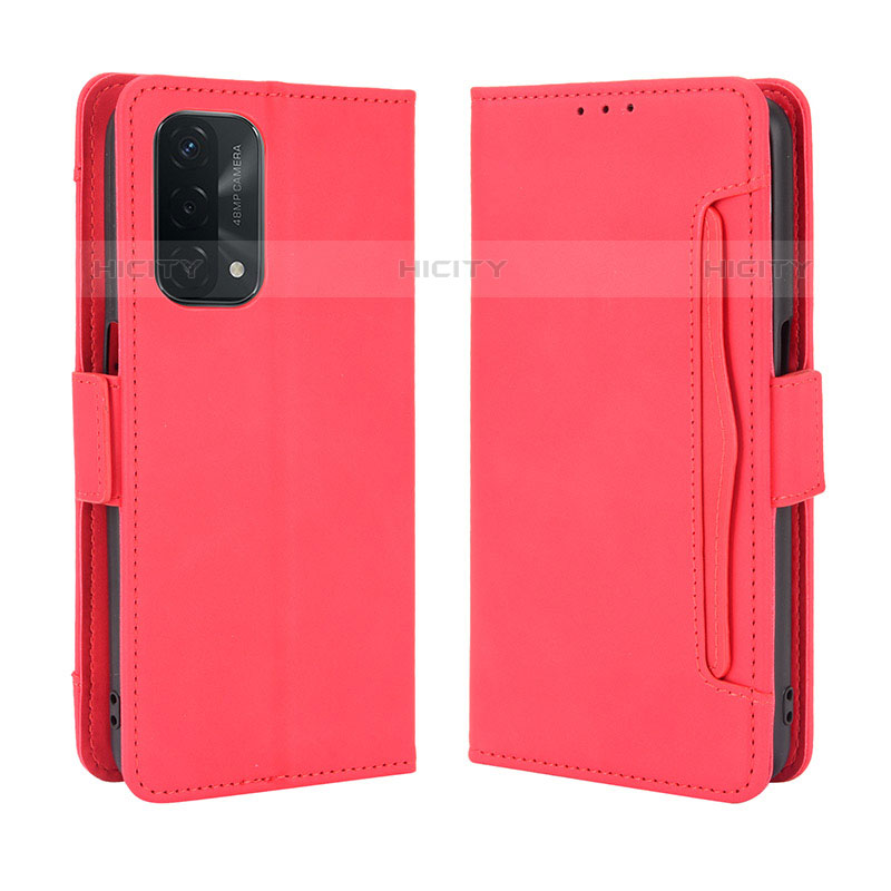 Custodia Portafoglio In Pelle Cover con Supporto BY3 per OnePlus Nord N200 5G Rosso