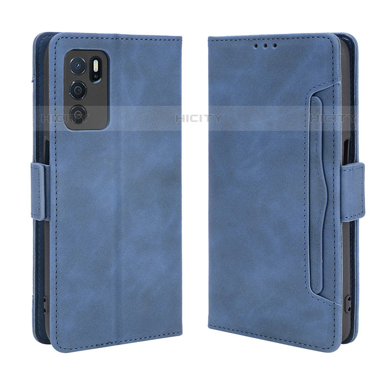 Custodia Portafoglio In Pelle Cover con Supporto BY3 per Oppo A16s Blu