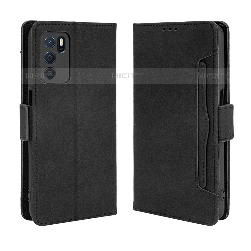 Custodia Portafoglio In Pelle Cover con Supporto BY3 per Oppo A16s Nero