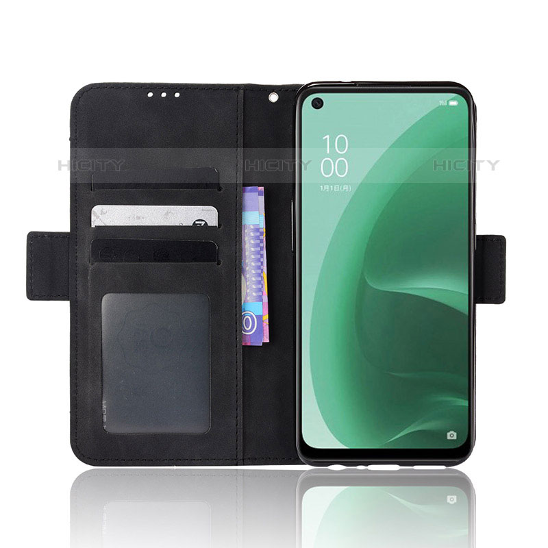 Custodia Portafoglio In Pelle Cover con Supporto BY3 per Oppo A55S 5G