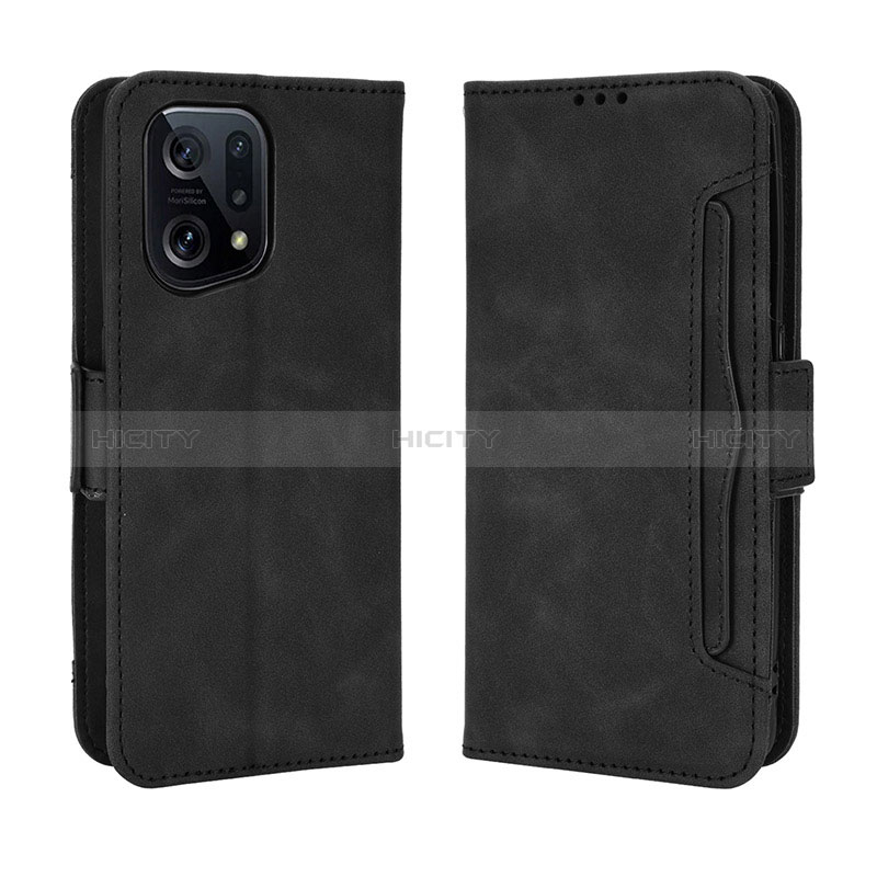 Custodia Portafoglio In Pelle Cover con Supporto BY3 per Oppo Find X5 5G