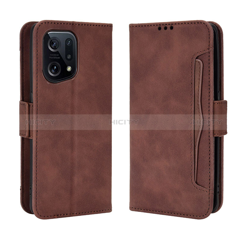 Custodia Portafoglio In Pelle Cover con Supporto BY3 per Oppo Find X5 5G