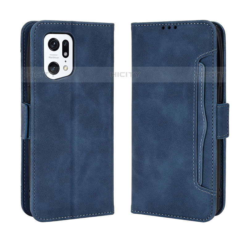 Custodia Portafoglio In Pelle Cover con Supporto BY3 per Oppo Find X5 Pro 5G