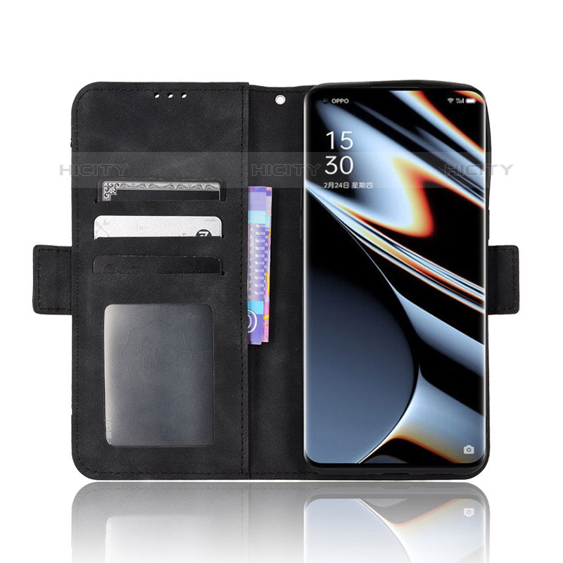 Custodia Portafoglio In Pelle Cover con Supporto BY3 per Oppo Find X5 Pro 5G