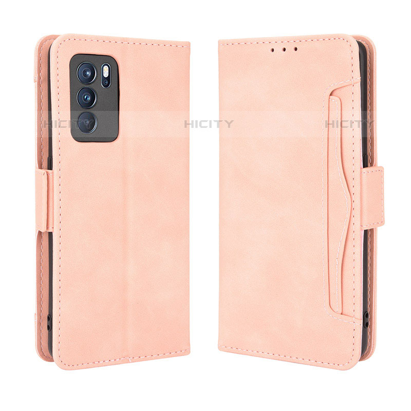 Custodia Portafoglio In Pelle Cover con Supporto BY3 per Oppo Reno6 Pro 5G India