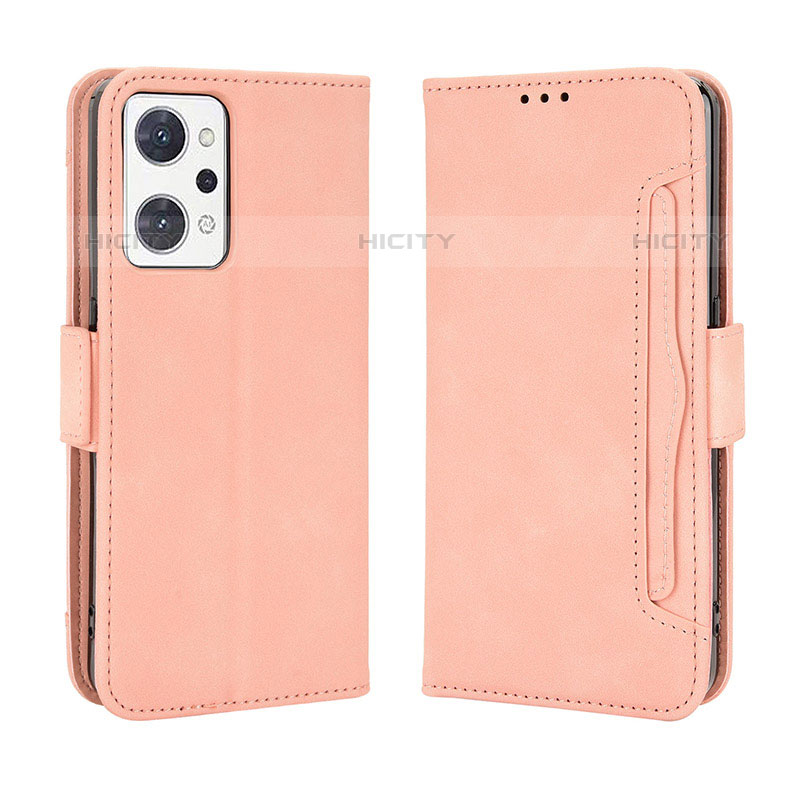 Custodia Portafoglio In Pelle Cover con Supporto BY3 per Oppo Reno7 A Rosa