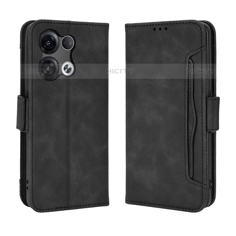 Custodia Portafoglio In Pelle Cover con Supporto BY3 per Oppo Reno9 5G Nero