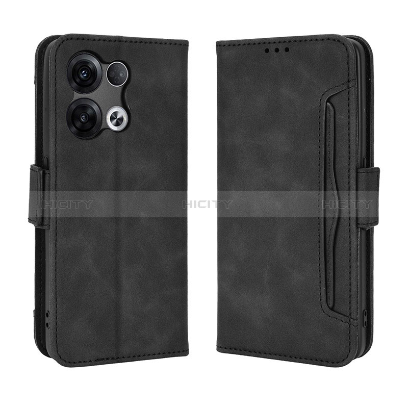 Custodia Portafoglio In Pelle Cover con Supporto BY3 per Oppo Reno9 Pro+ Plus 5G Nero