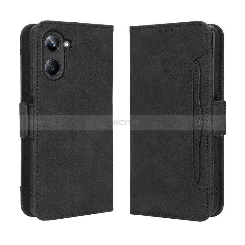 Custodia Portafoglio In Pelle Cover con Supporto BY3 per Realme 10 4G Nero