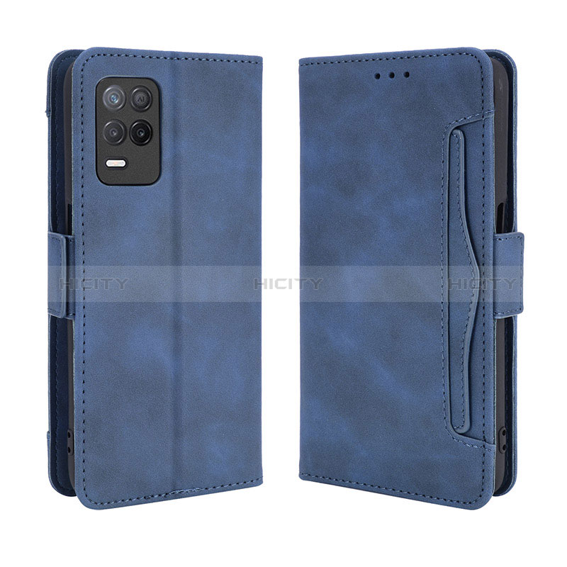 Custodia Portafoglio In Pelle Cover con Supporto BY3 per Realme 8 5G Blu