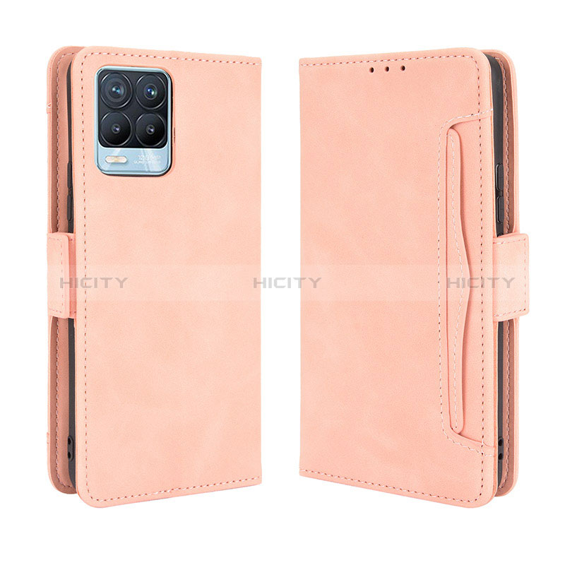 Custodia Portafoglio In Pelle Cover con Supporto BY3 per Realme 8 Pro Rosa