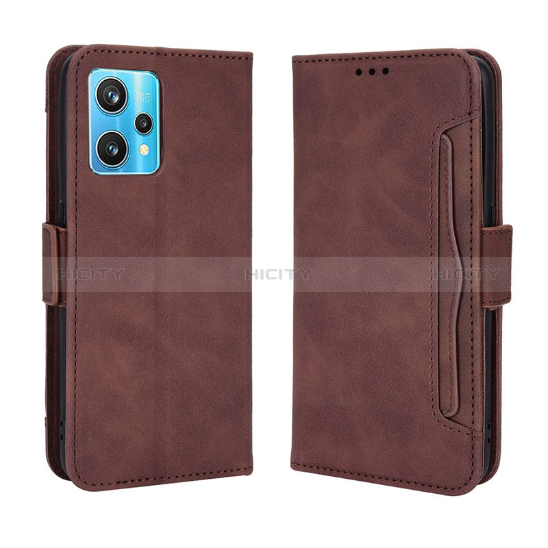 Custodia Portafoglio In Pelle Cover con Supporto BY3 per Realme 9 Pro 5G Marrone