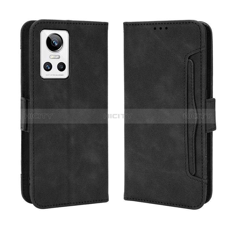 Custodia Portafoglio In Pelle Cover con Supporto BY3 per Realme GT Neo3 5G Nero