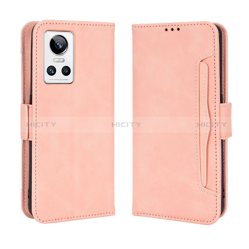 Custodia Portafoglio In Pelle Cover con Supporto BY3 per Realme GT Neo3 5G Rosa